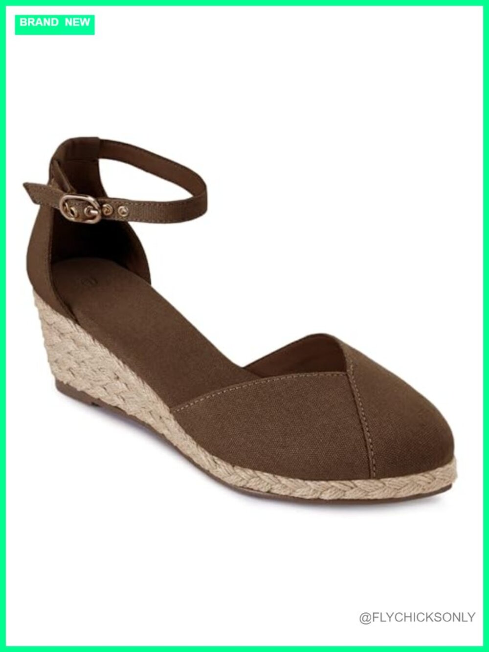 Canvas Espadrille Platform Wedge Sandals Closed Toe Ankle Strap
